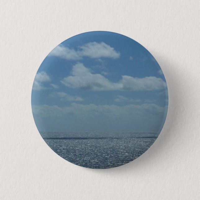 Badge Rond 5 Cm Océan bleu de la mer des Caraïbes (Devant)