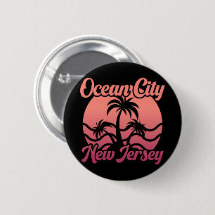 Badge Rond 5 Cm Ocean City, New Jersey