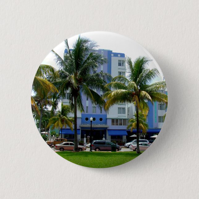 Badge Rond 5 Cm Ocean Drive (Devant)