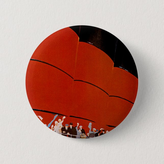 Badge Rond 5 Cm Ocean Liner Bon Voyage (Devant)