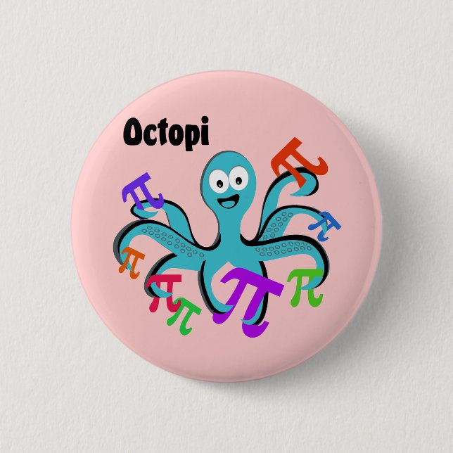 Badge Rond 5 Cm Octopi (Devant)