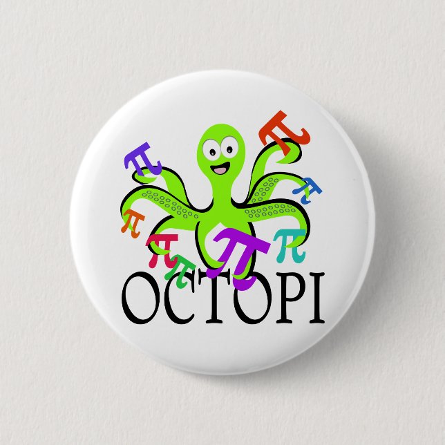 Badge Rond 5 Cm Octopi (Devant)