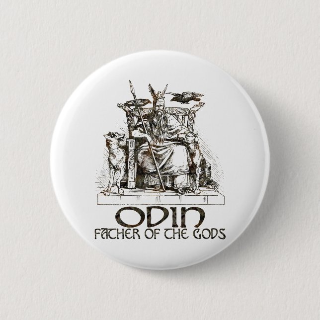 Badge Rond 5 Cm Odin (Devant)
