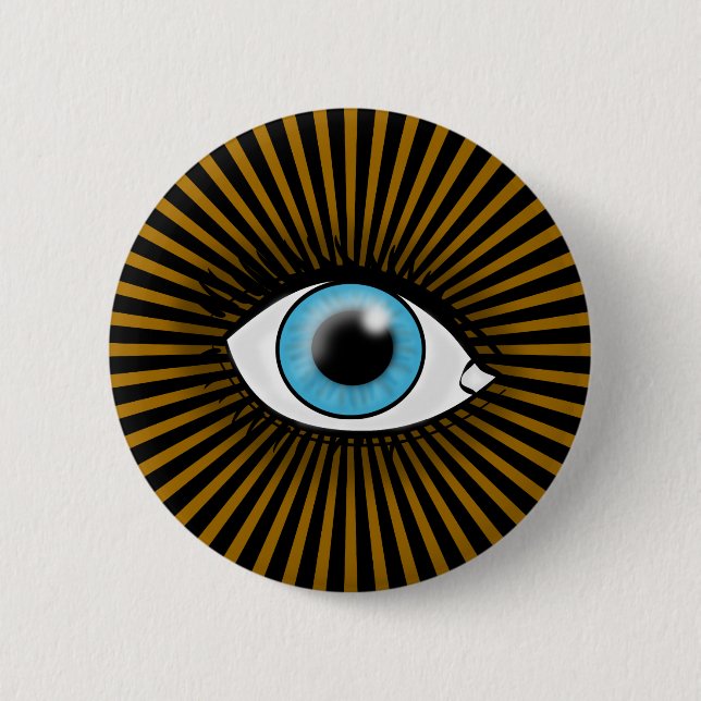 Badge Rond 5 Cm Œil Bleu Solaire (Devant)