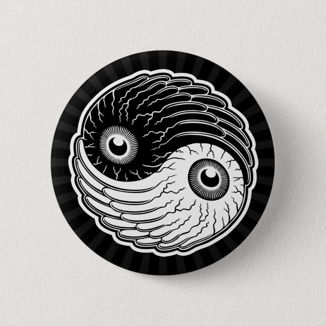 Badge Rond 5 Cm Oeil-Ching (Devant)