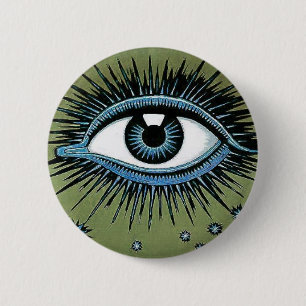 BADGE ROND 5 CM OEIL COSMIQUE