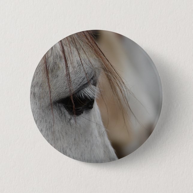 Badge Rond 5 Cm Oeil de Cheval gris (Devant)