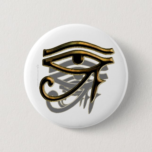 Badge Rond 5 Cm Oeil des boutons de Horus (Devant)