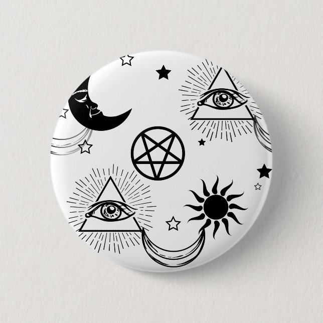 Badge Rond 5 Cm oeil d'halloween illati (Devant)