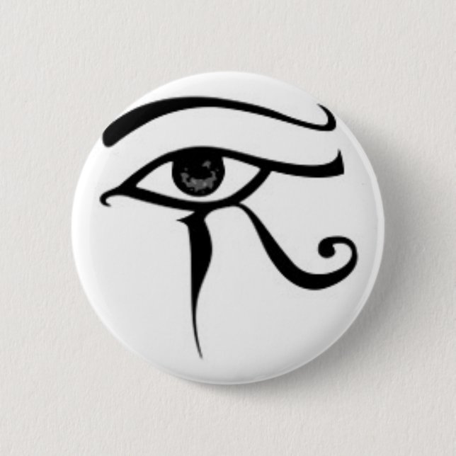 Badge Rond 5 Cm Oeil égyptien de Horus (Devant)