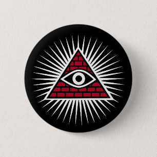 Badge Rond 5 Cm Oeil freemasonique