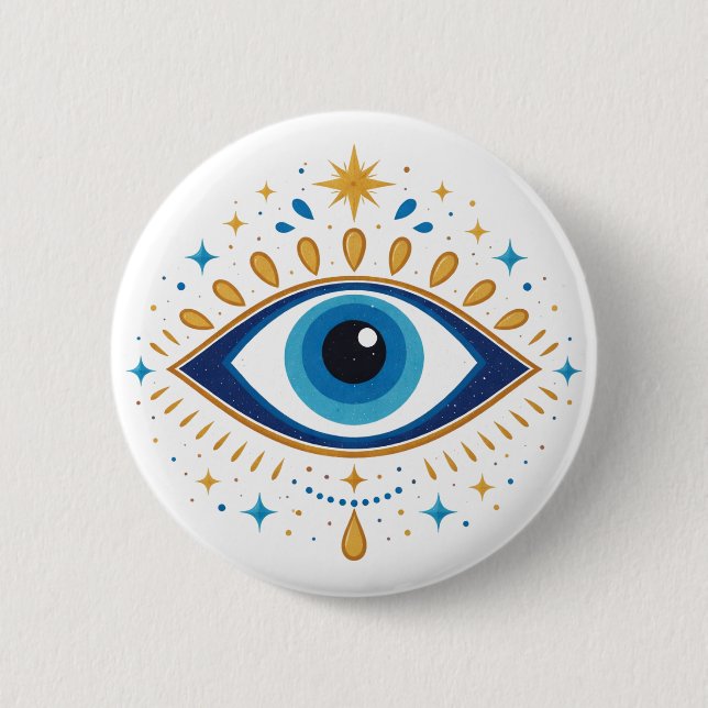 Badge Rond 5 Cm Œil Mystique (Devant)