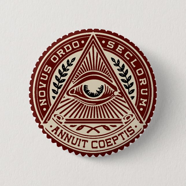 Badge Rond 5 Cm Œil qui voit tout (Devant)