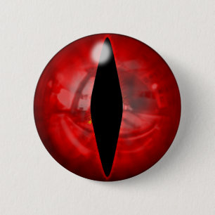 Badge Rond 5 Cm Oeil rouge de dragon