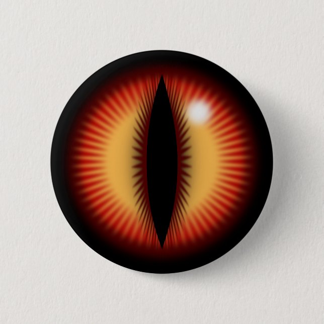 Badge Rond 5 Cm Œil rouge d'un dragon (Devant)