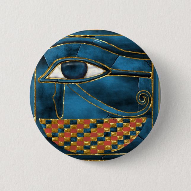 Badge Rond 5 Cm Oeil sacré de Wedjat de Horus (Devant)
