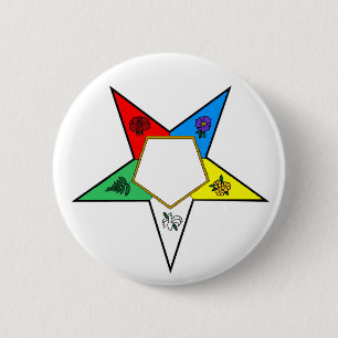 Badge Rond 5 Cm OES Flower Star Button