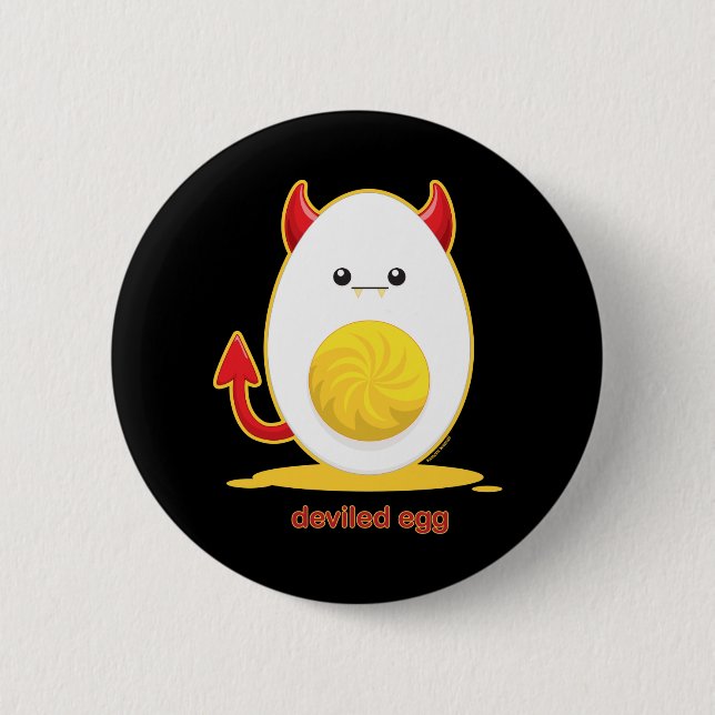 Badge Rond 5 Cm Oeuf de Deviled (Devant)