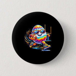 Badge Rond 5 Cm Œuf de Pâques quarterback drôle football garçons e