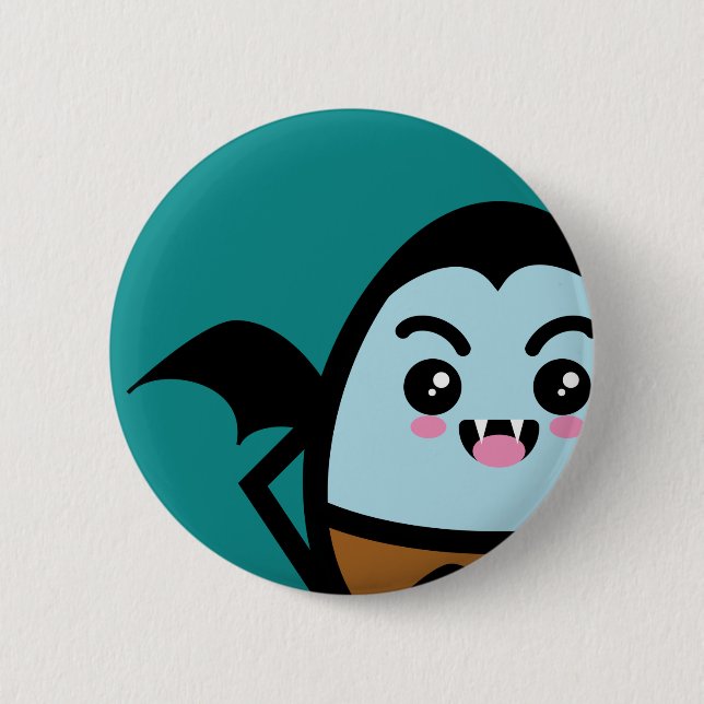 Badge Rond 5 Cm Oeuf déplaisant Dracula - Halloween (Devant)