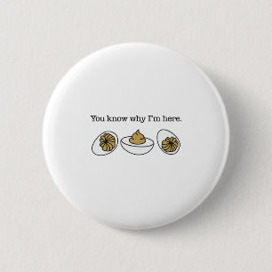 Badge Rond 5 Cm Œuf Diabolique Vous Savez Pourquoi Je Suis Ici Drô