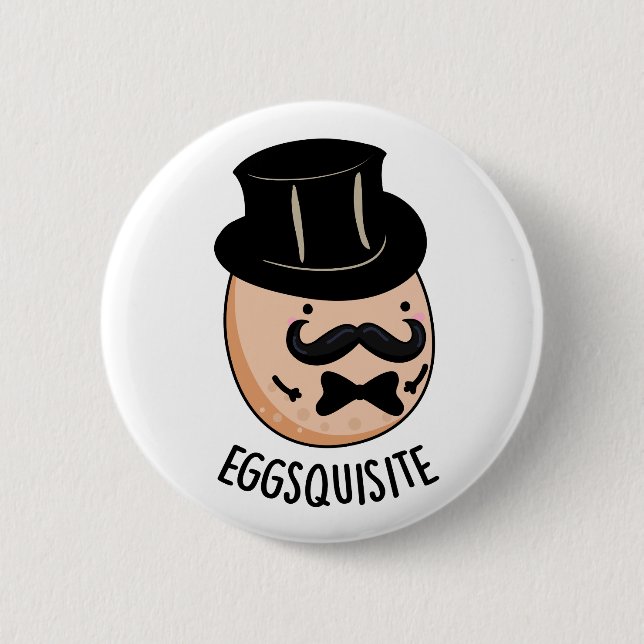 Badge Rond 5 Cm Oeufs exquis Funny Exquis Pun d'Oeuf (Devant)