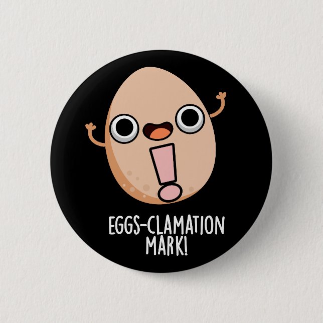 Badge Rond 5 Cm OEufs Mark Funny Oeuf Pun Dark BG (Devant)