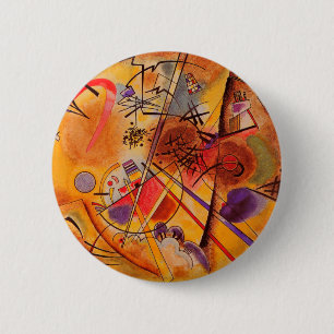 Badge Rond 5 Cm Oeuvre Abstraite de Kandinsky