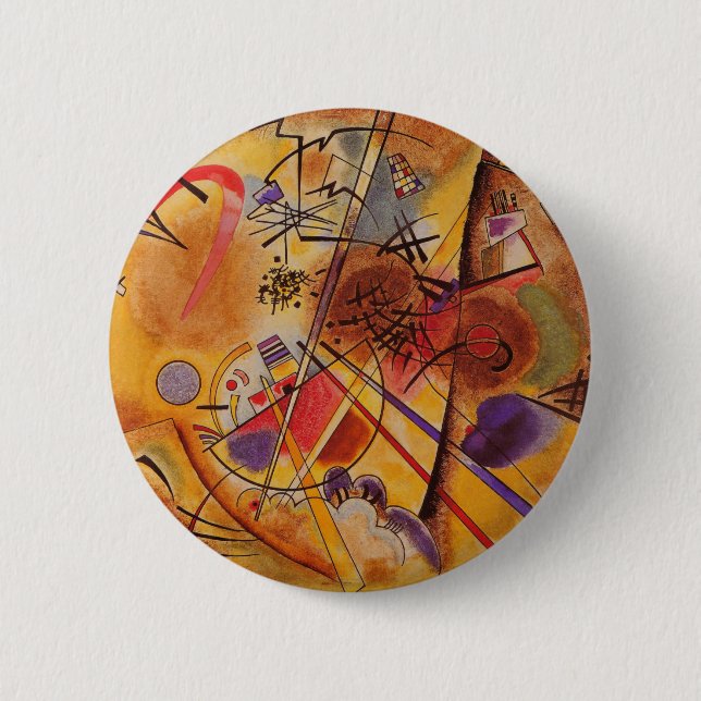 Badge Rond 5 Cm Oeuvre Abstraite de Kandinsky (Devant)