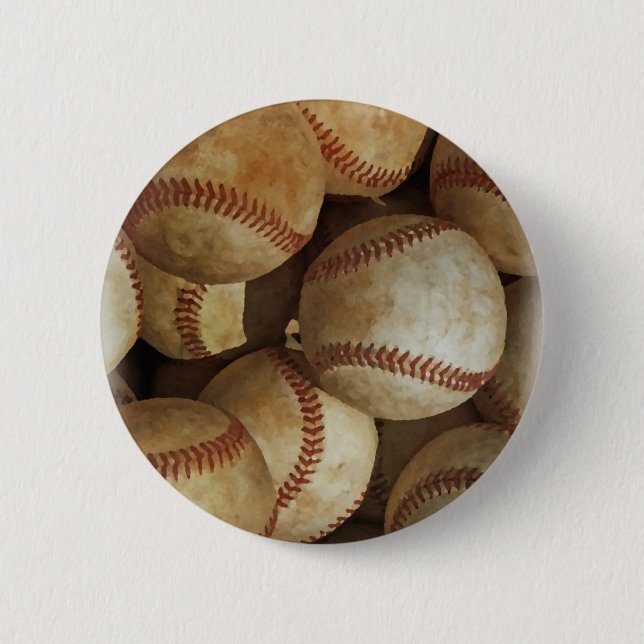 Badge Rond 5 Cm Oeuvre tendance de baseball (Devant)