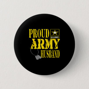 Badge Rond 5 Cm Œuvres d'art pour homme fier de l'armée de son mar