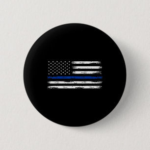 Badge Rond 5 Cm Officier de police États-Unis Drapeau Américain Li