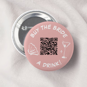 Badge Rond 5 Cm Offrez un Verre à la Mariée Enterrement de Vie de 