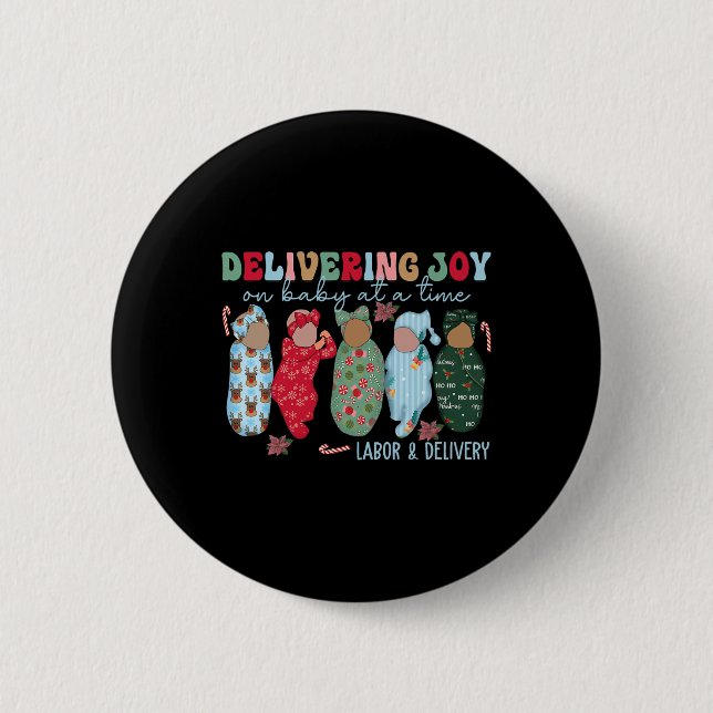 Badge Rond 5 Cm Offrir Joy Un Bébé À La Fois (Devant)