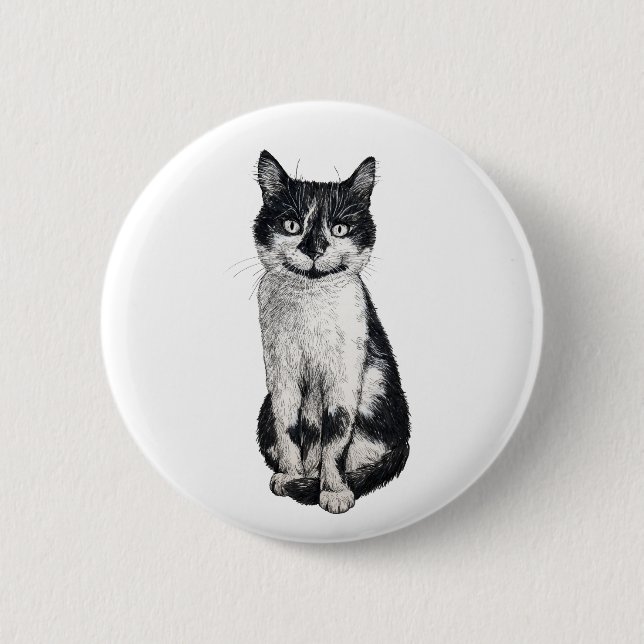 Badge Rond 5 Cm Ogie le chat (Devant)