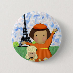 Badge Rond 5 Cm Oh bouton de Paris de La de La