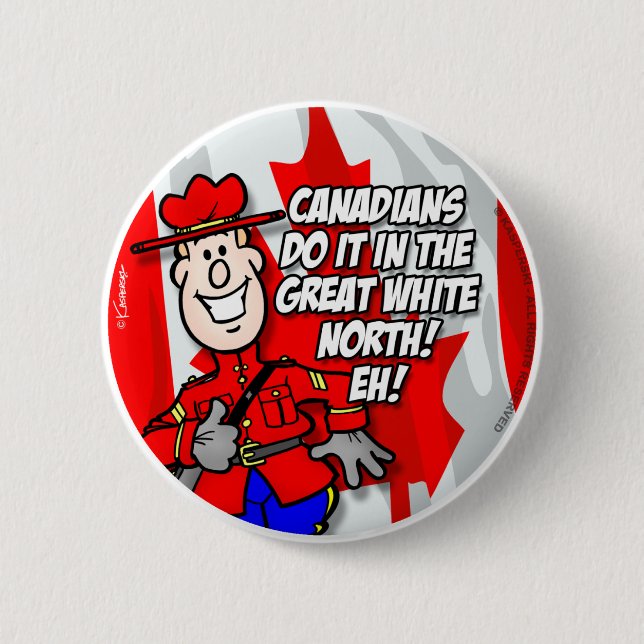 Badge Rond 5 Cm Oh Canada EH ! (Devant)