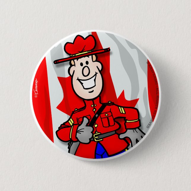 Badge Rond 5 Cm Oh Canada EH ! (Devant)