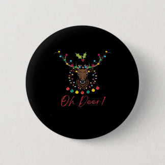 Badge Rond 5 Cm Oh Cerf Moderne Esthétique 