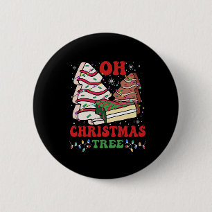 Badge Rond 5 Cm Oh Christmas Tree Cake Xmas Lumières Drôle Corresp