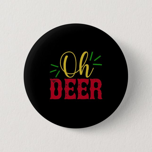 Badge Rond 5 Cm Oh Deer (Devant)