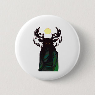 Badge Rond 5 Cm Oh Deer Minimal Design
