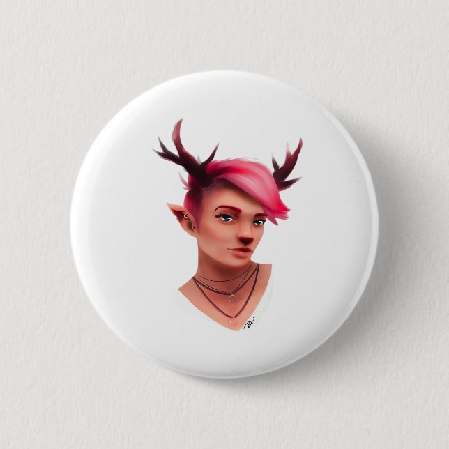 Badge Rond 5 Cm Oh Deer Simple Creative Style  (Devant)