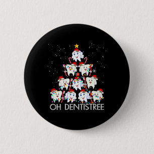 Badge Rond 5 Cm Oh Dentistree Fun Xmas Noël Dentistree Dentiste