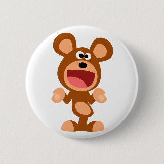 Badge Rond 5 Cm "Oh…" Gesticulation de l'insigne de bouton d'ours