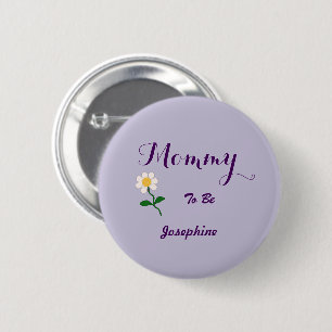 Badge Rond 5 Cm Oh Girl! Bébé Fille Mignonne Daisy Baby Shower Fut