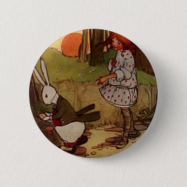 Badge Rond 5 Cm Oh je serai en retard (Devant)