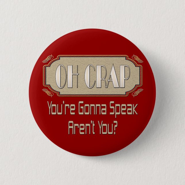 Badge Rond 5 Cm Oh merde (Devant)