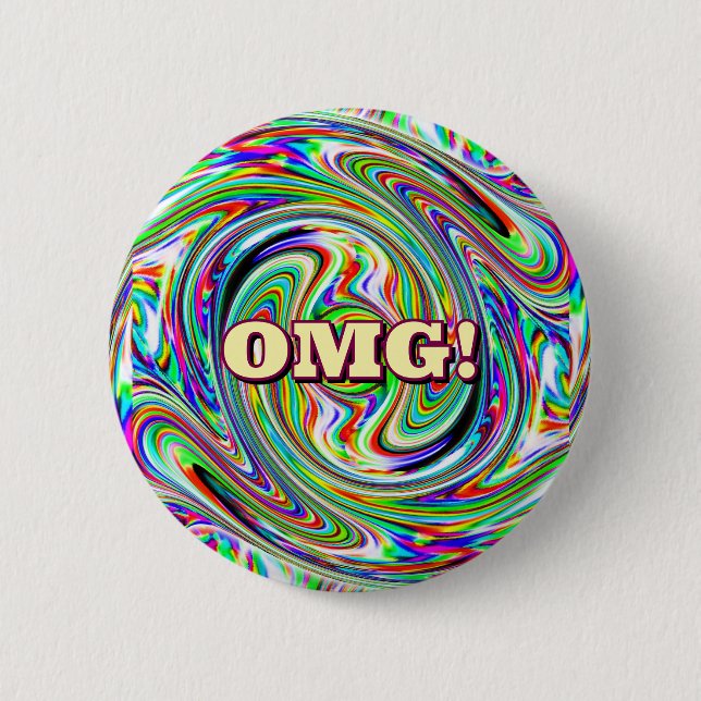 Badge Rond 5 Cm Oh mon Dieu ! ( vous pouvez modifier les mots ) (Devant)