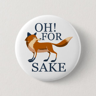Badge Rond 5 Cm Oh pour le saké renard